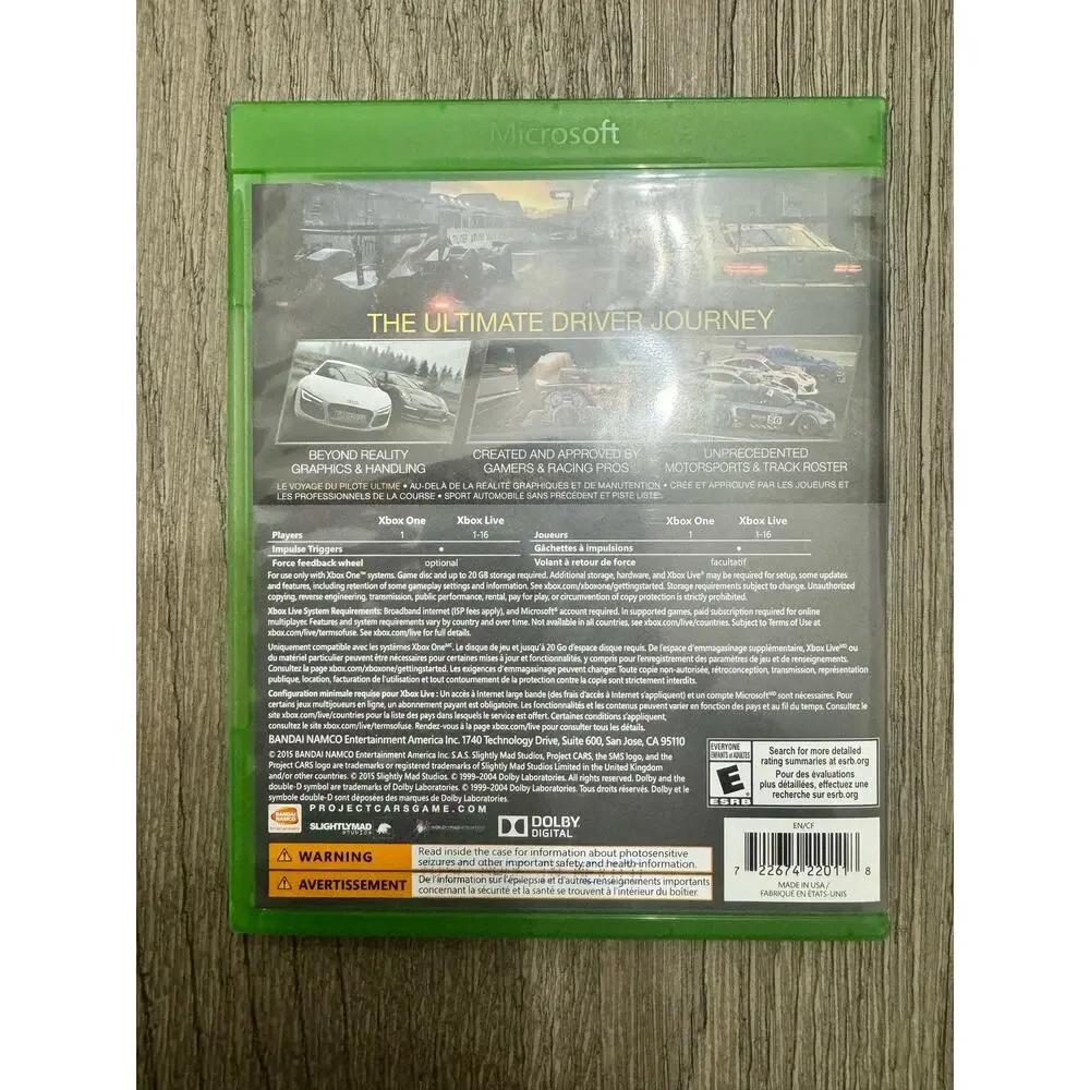 Xbox One Project Cars